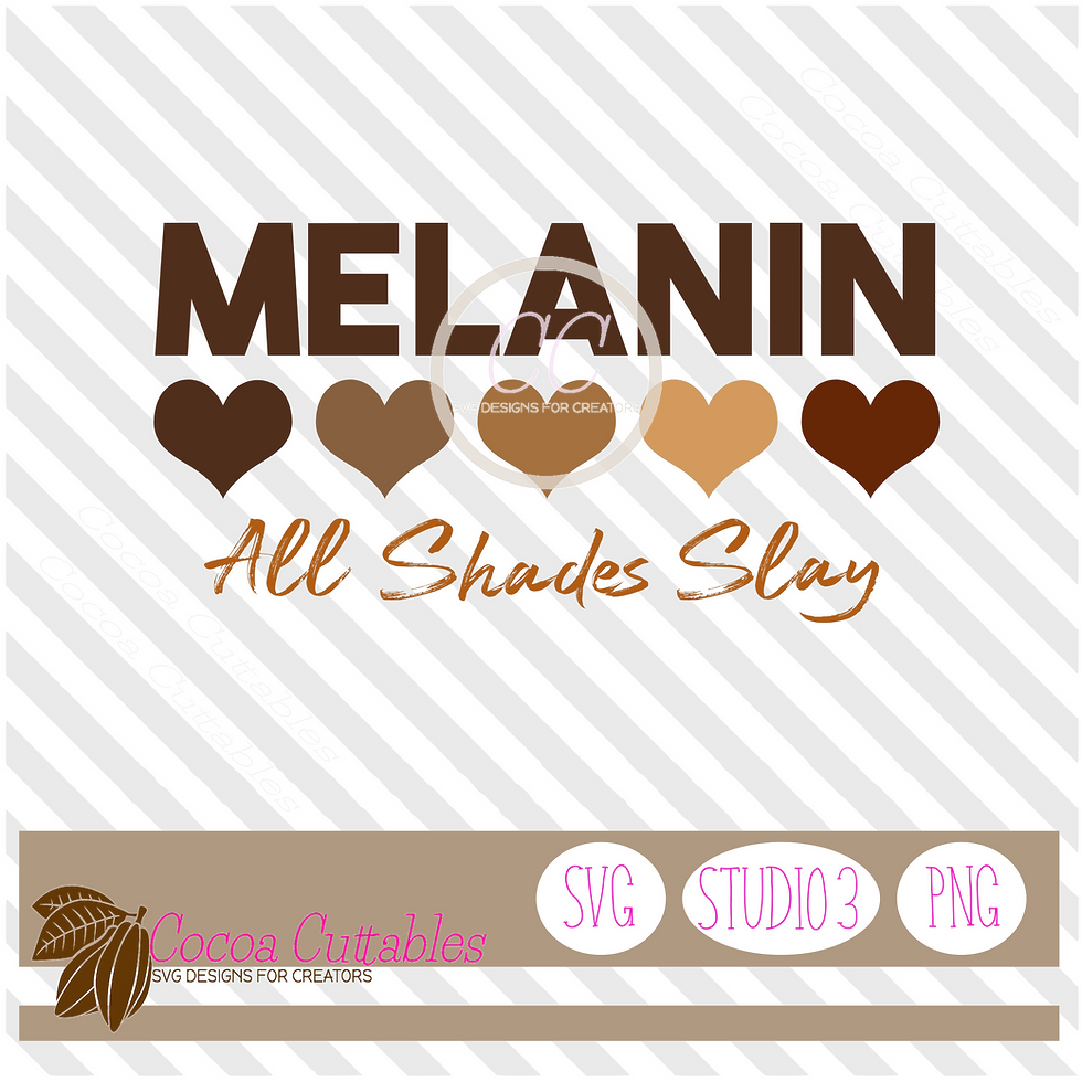 Thumbnail: Melanin Hearts SVG | All Shades Slay SVG Cut File for Cricut