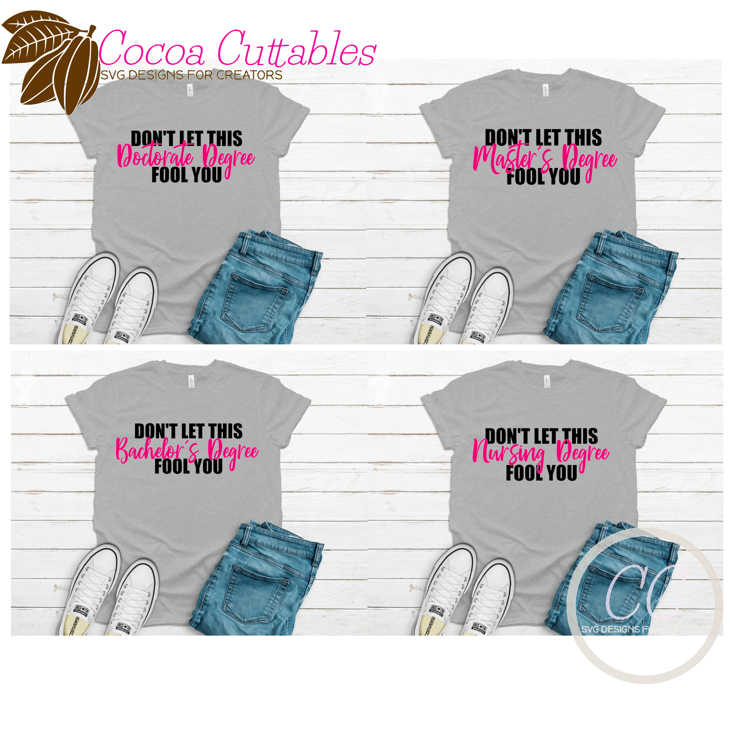 Don't Let This Degree Fool You SVG Bundle SVG PNG Studio.3 for Cricut Silhouette