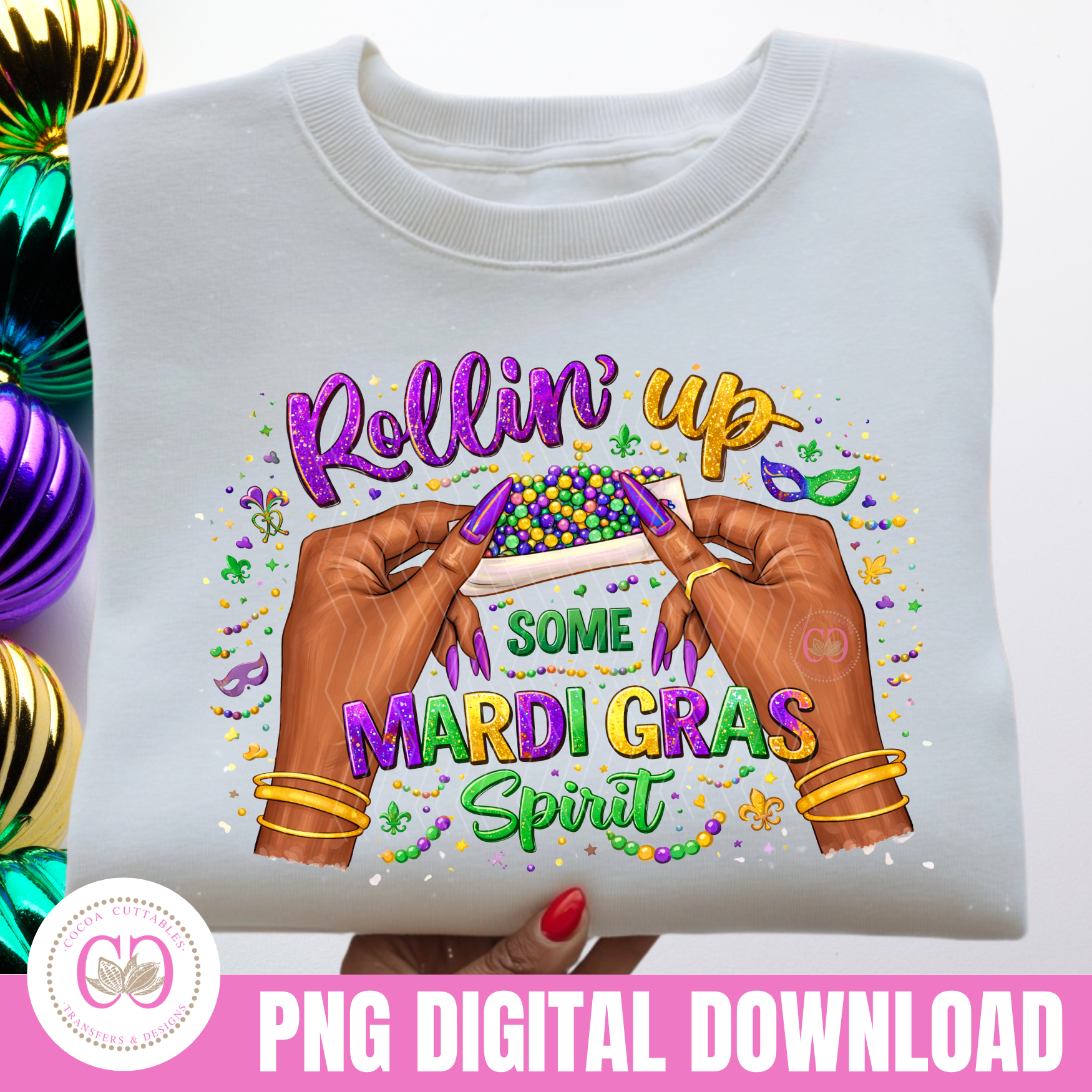 Rollin' Up Some Mardi Gras Spirit Png, Mardi Gras Png, Carnival Festival Png