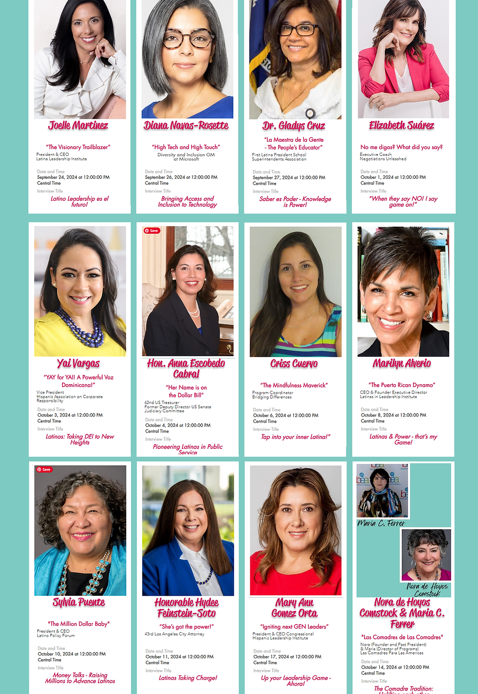 Latina Leaders Rising Speakers