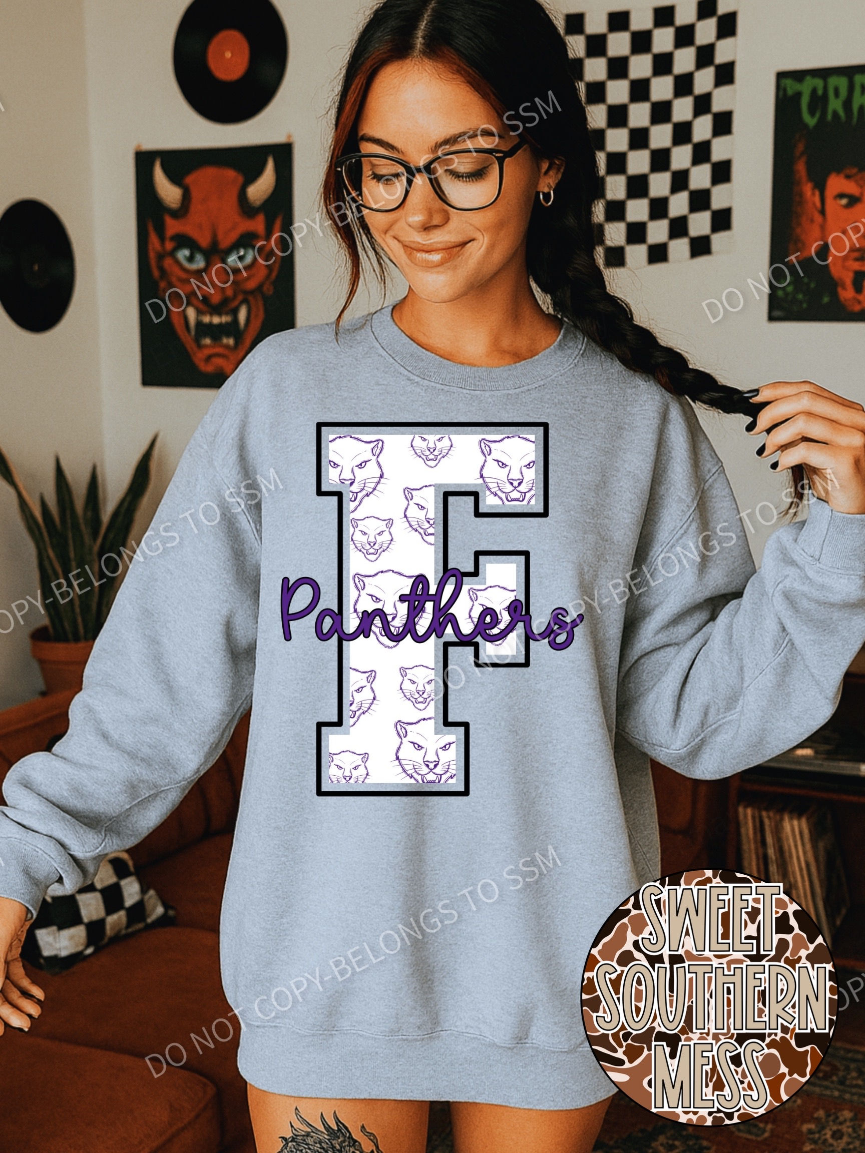 School Letter w/ Mascot-Local