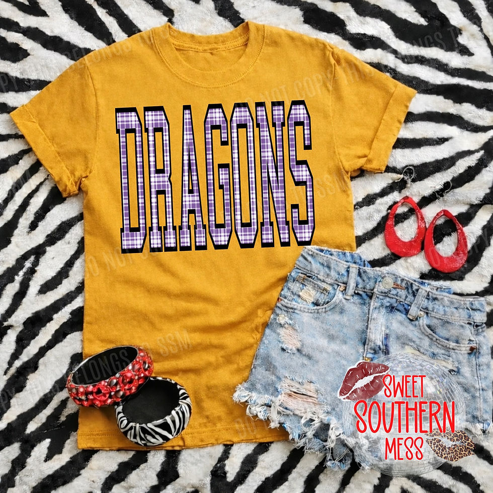 Thumbnail: Gingham Mascot Custom Tee-Part #1