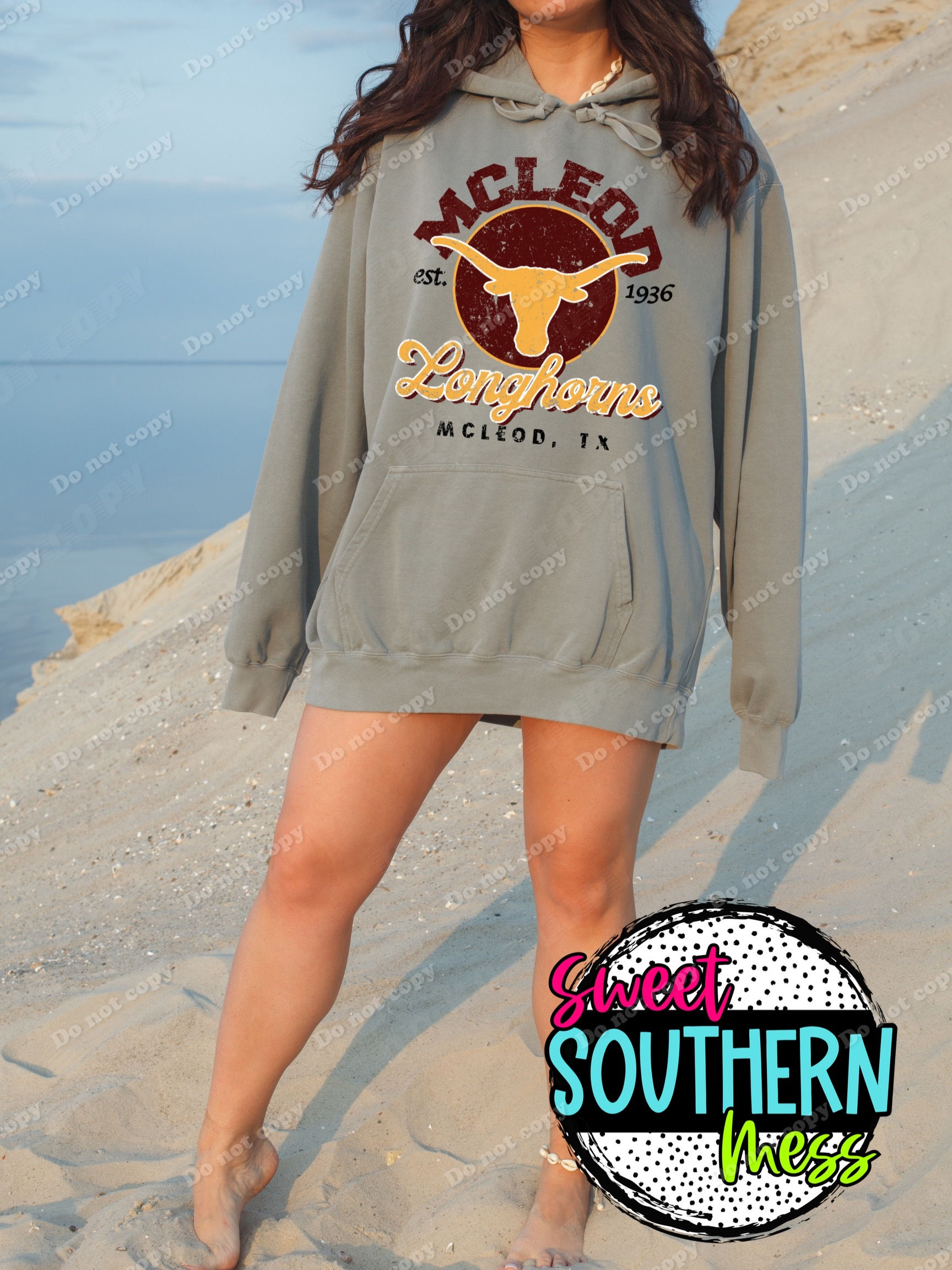 McLeod Longhorns Vintage Hoodie