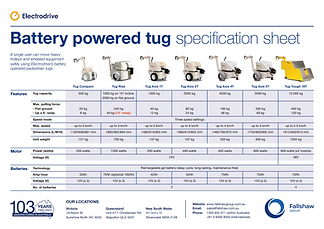 Tug Specification Sheet