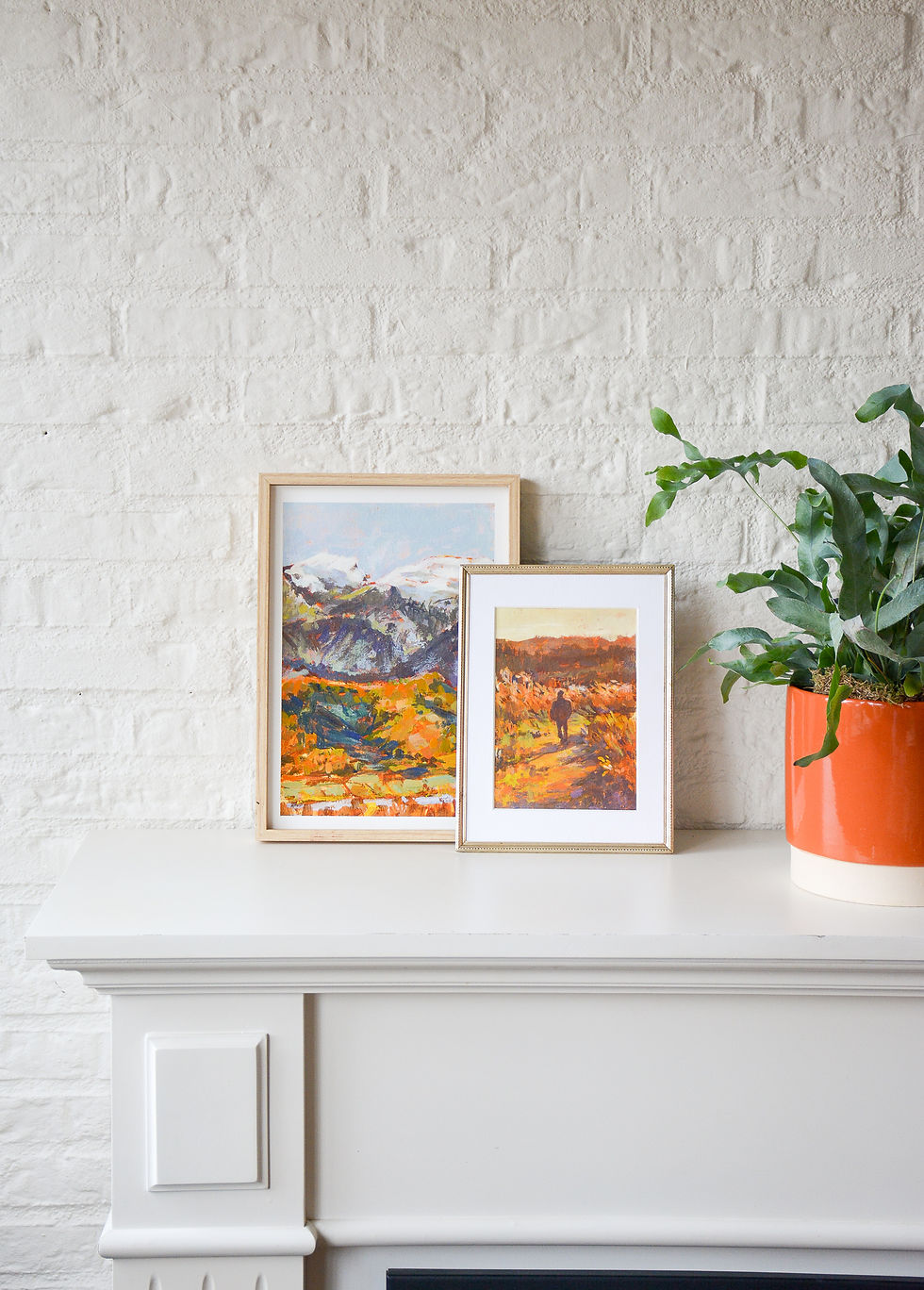 Thumbnail: Golden mountains | Fine-art bamboo print