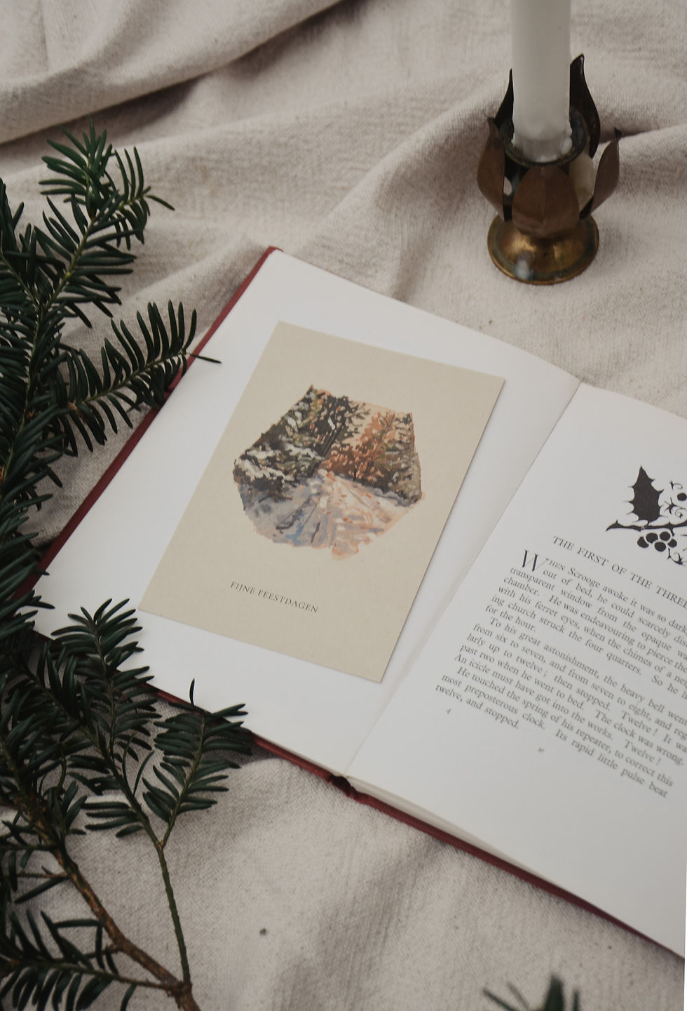 Thumbnail: Fijne Feestdagen | winter postcard