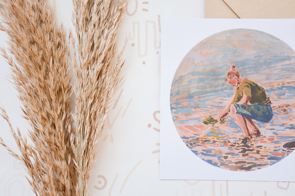 Thumbnail: Return to nature | postcard + sticker