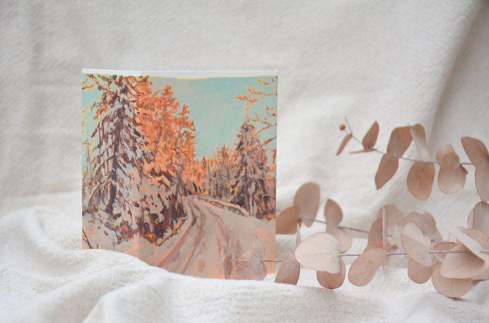 Thumbnail: Christmas morning | Single gate fold Postcard