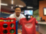 Jiman Choi takes pic with a kid patient at Phoenix Children's Hospital
