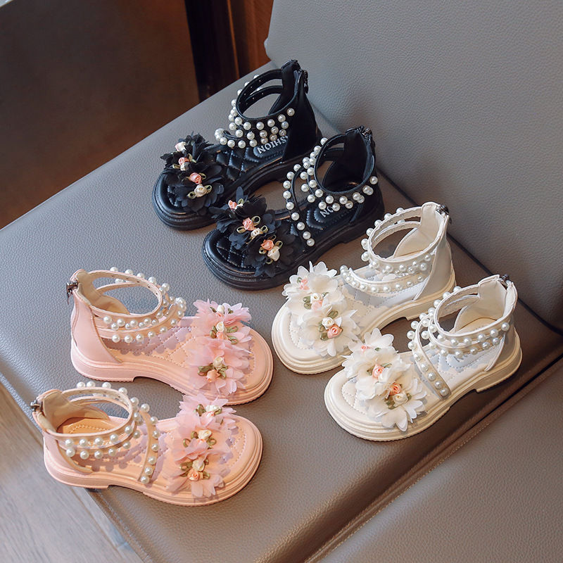 New flower pearl girl princess sandals