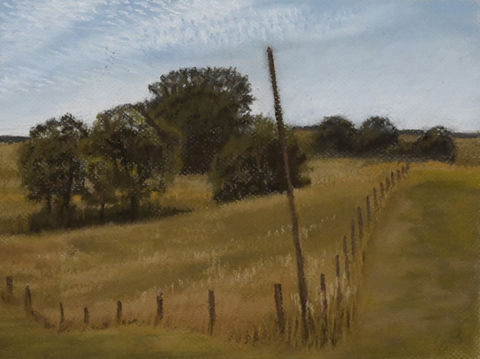 fence running through field