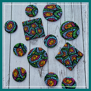 Kosmetikspiegel "Regenbogen-Rolle"