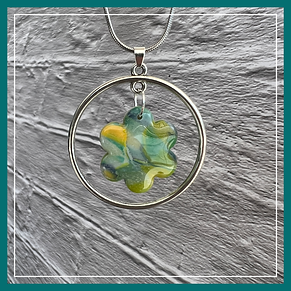 Blumen-Kettenanhänger "Wasserfarben Splash"