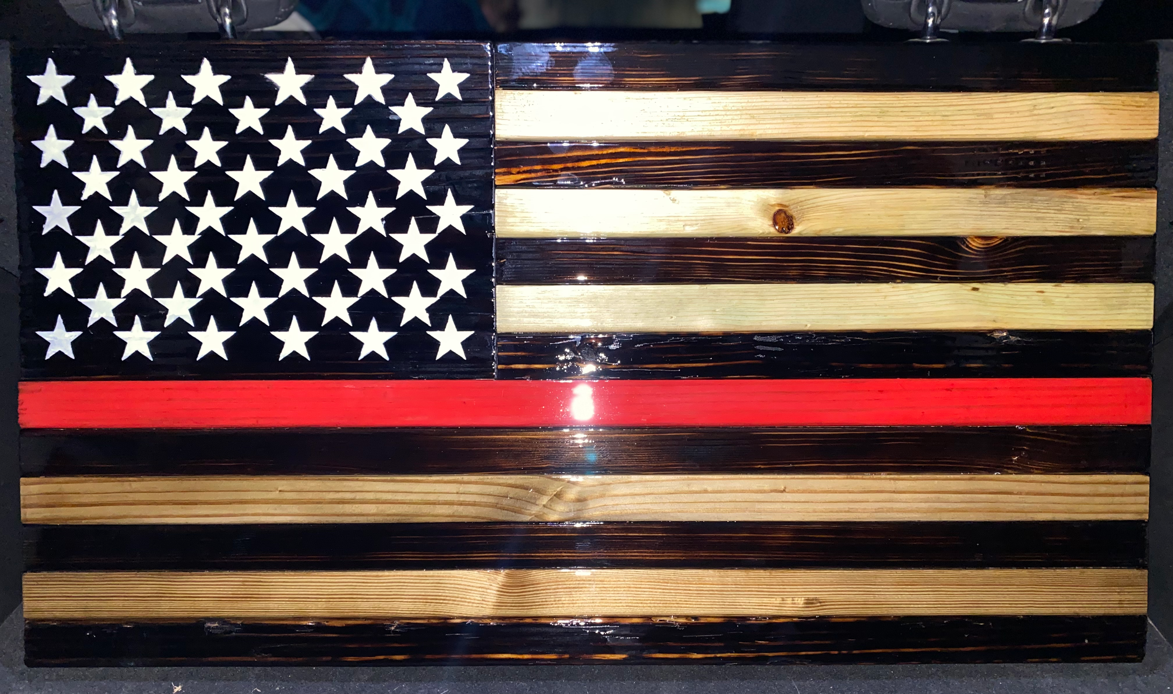 Burnt Wooden Flag