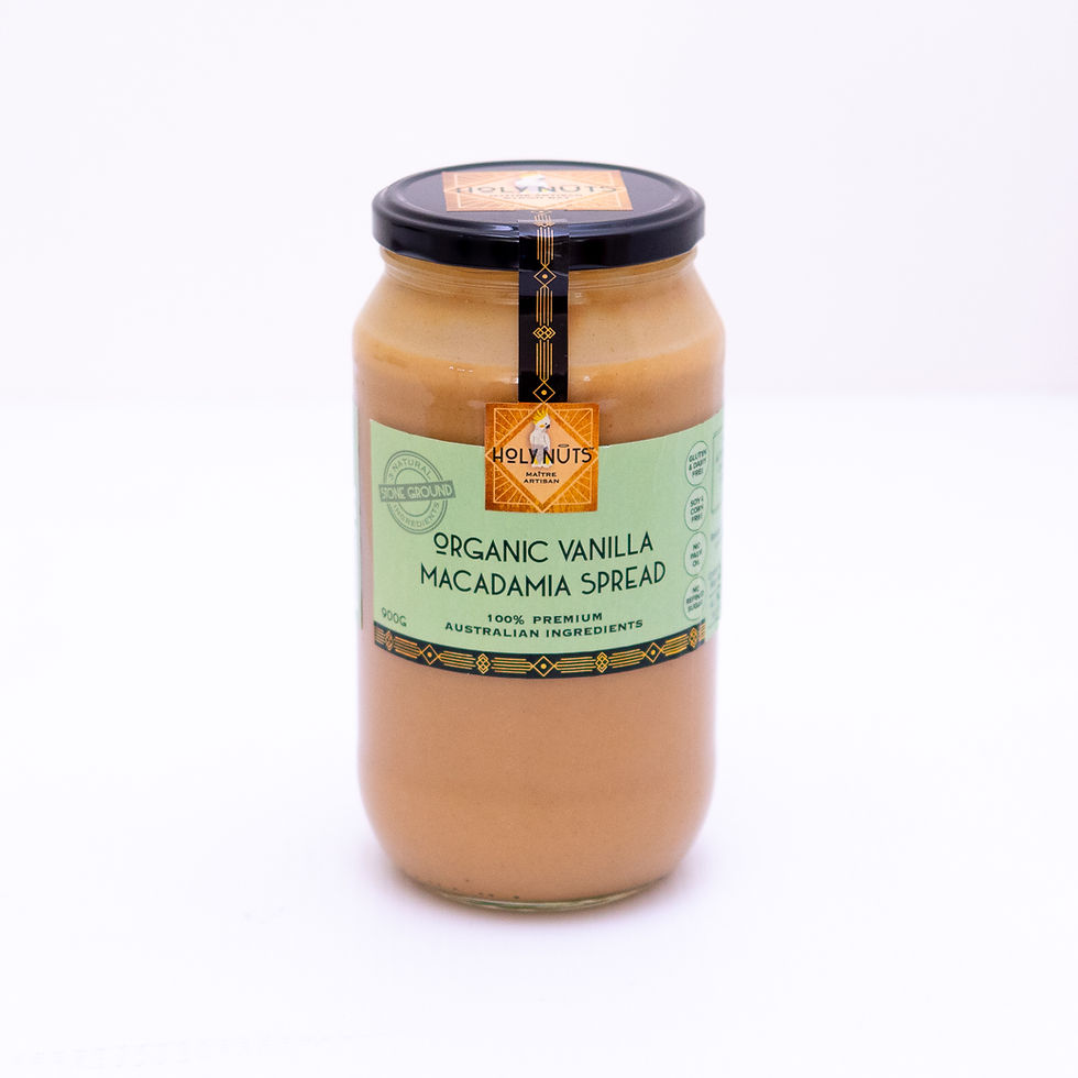Thumbnail: Organic Vanilla Macadamia Spread - Holy Nuts Healthy Organic Nut Butters Spreads Only Aussie Ingredients Sustainable Ethical