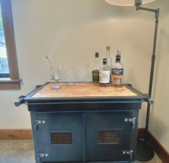 Metal Liquor Cabinet