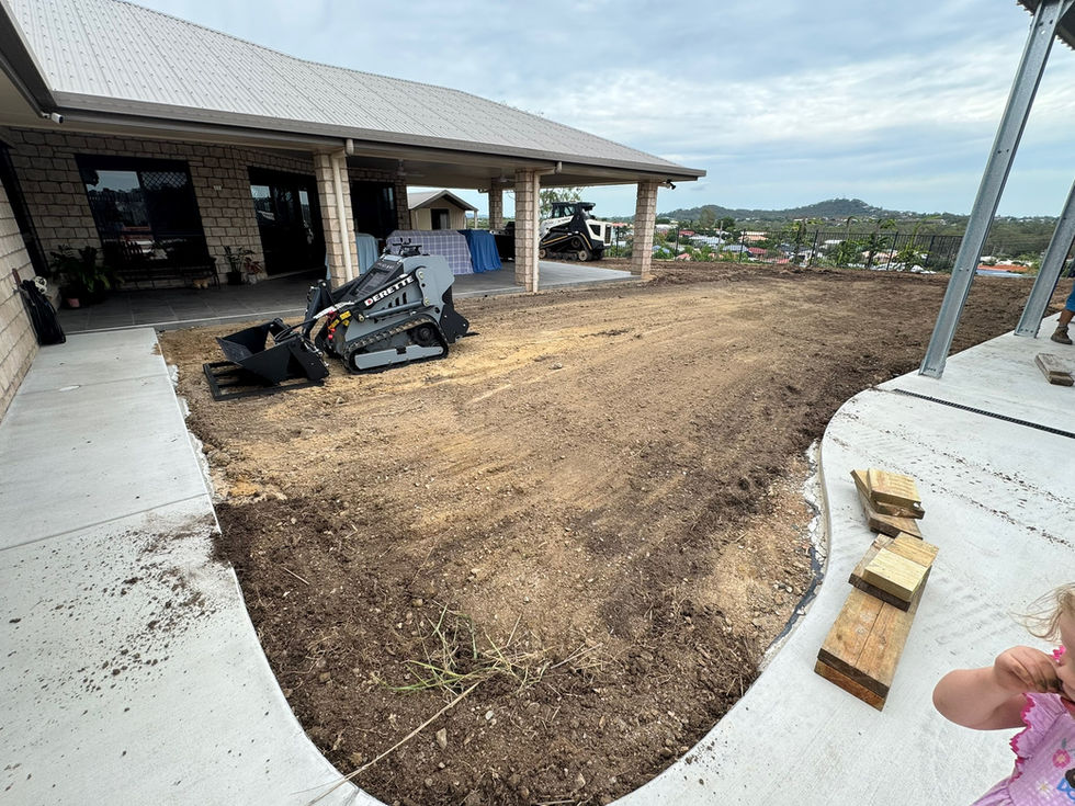 Site prep for a house yard with a skid steer