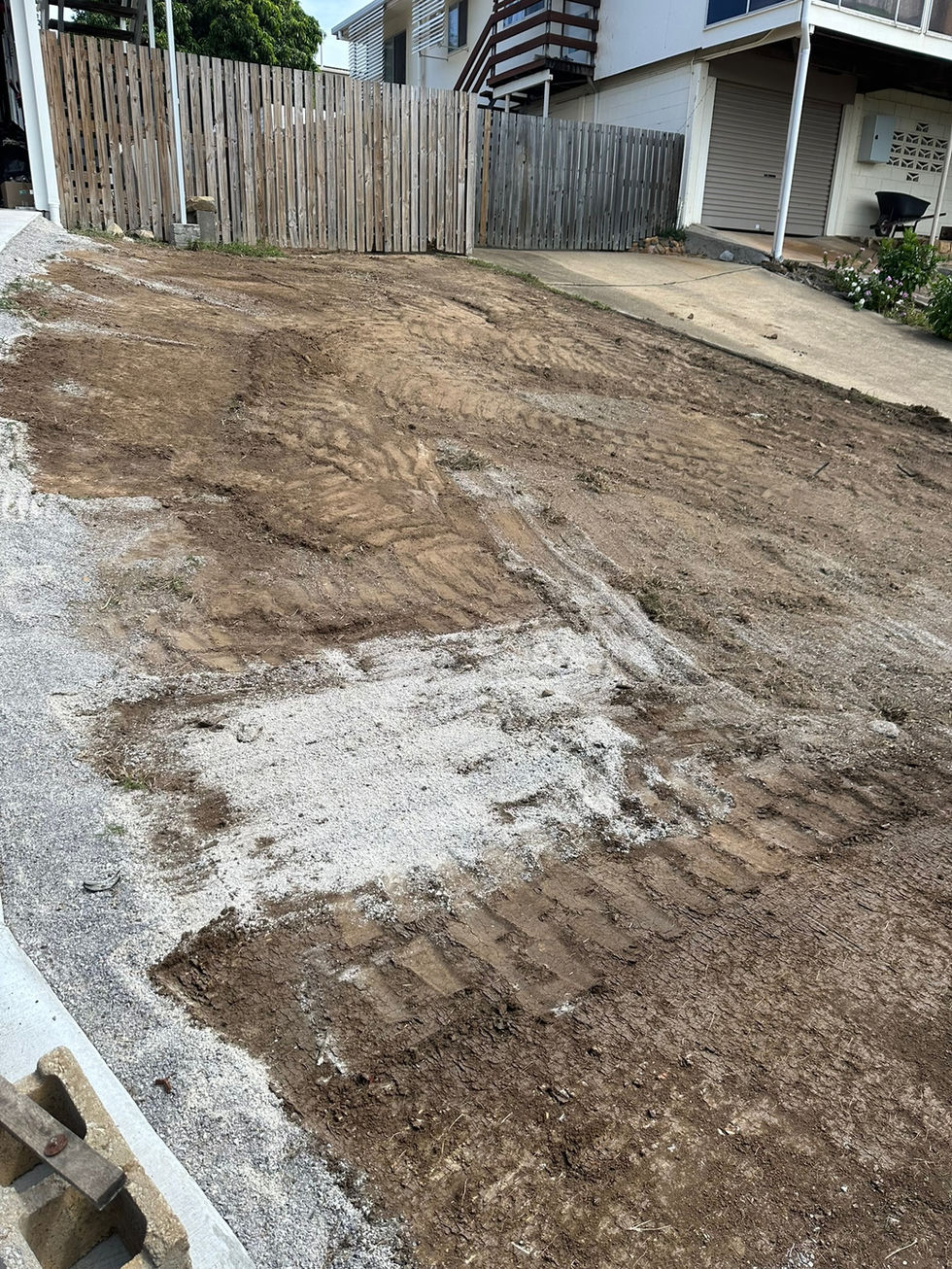 Site prep: Ground cleared and leveled