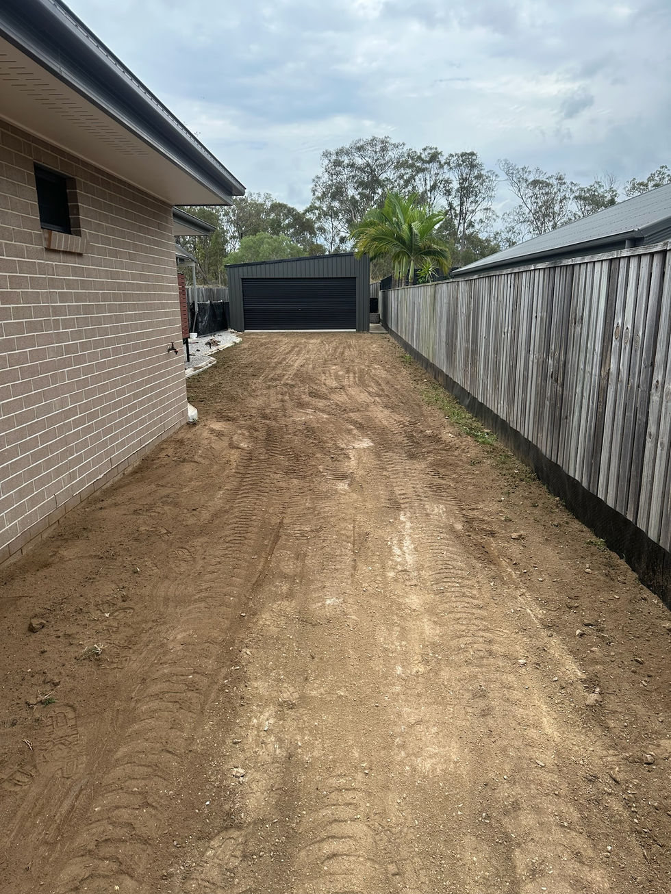 Residential site showing cleared dirt