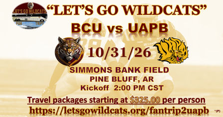 🏈✈️ Fly Maroon & Gold! Let's GO Wildcats™ Fan Flight to Arkansas-Pine Bluff | October 31, 2026