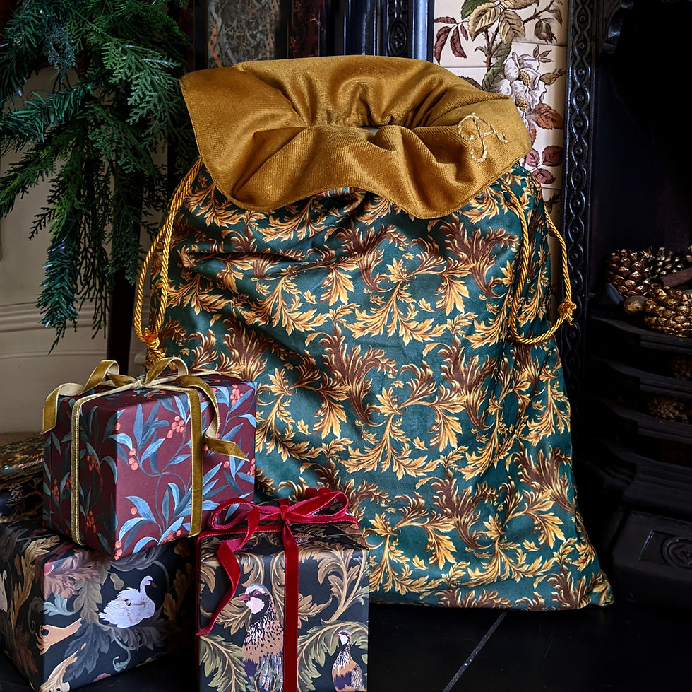 Thumbnail: Personalised Christmas Sack - Baroque Design