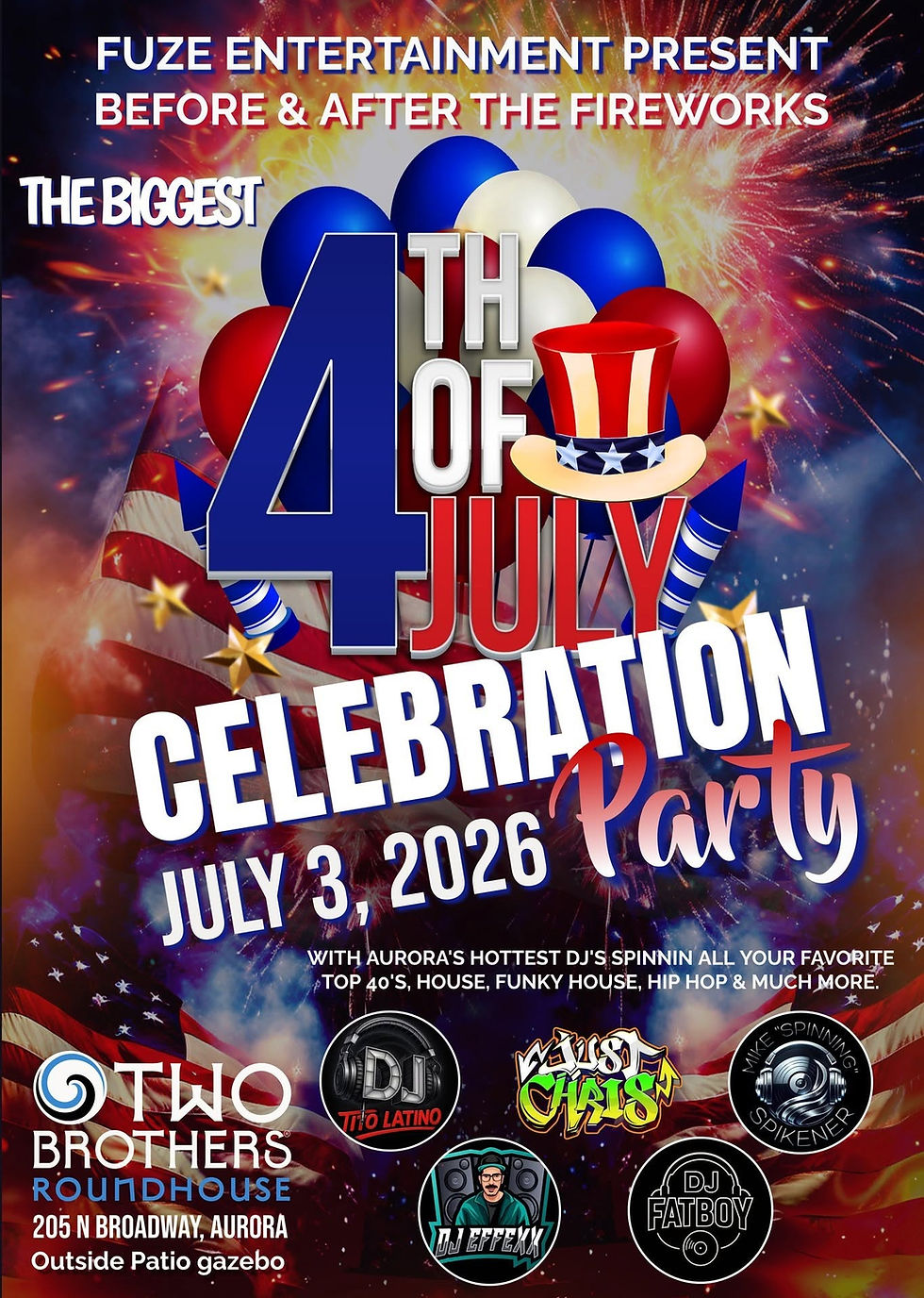 Fireworks Party with DJ Tito Latino