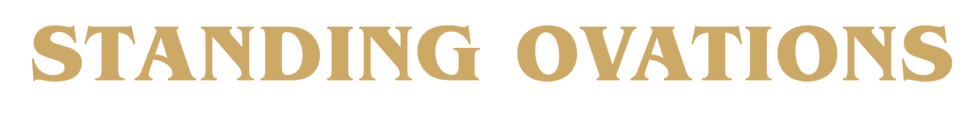 Standing Ovations brand logo in gold text