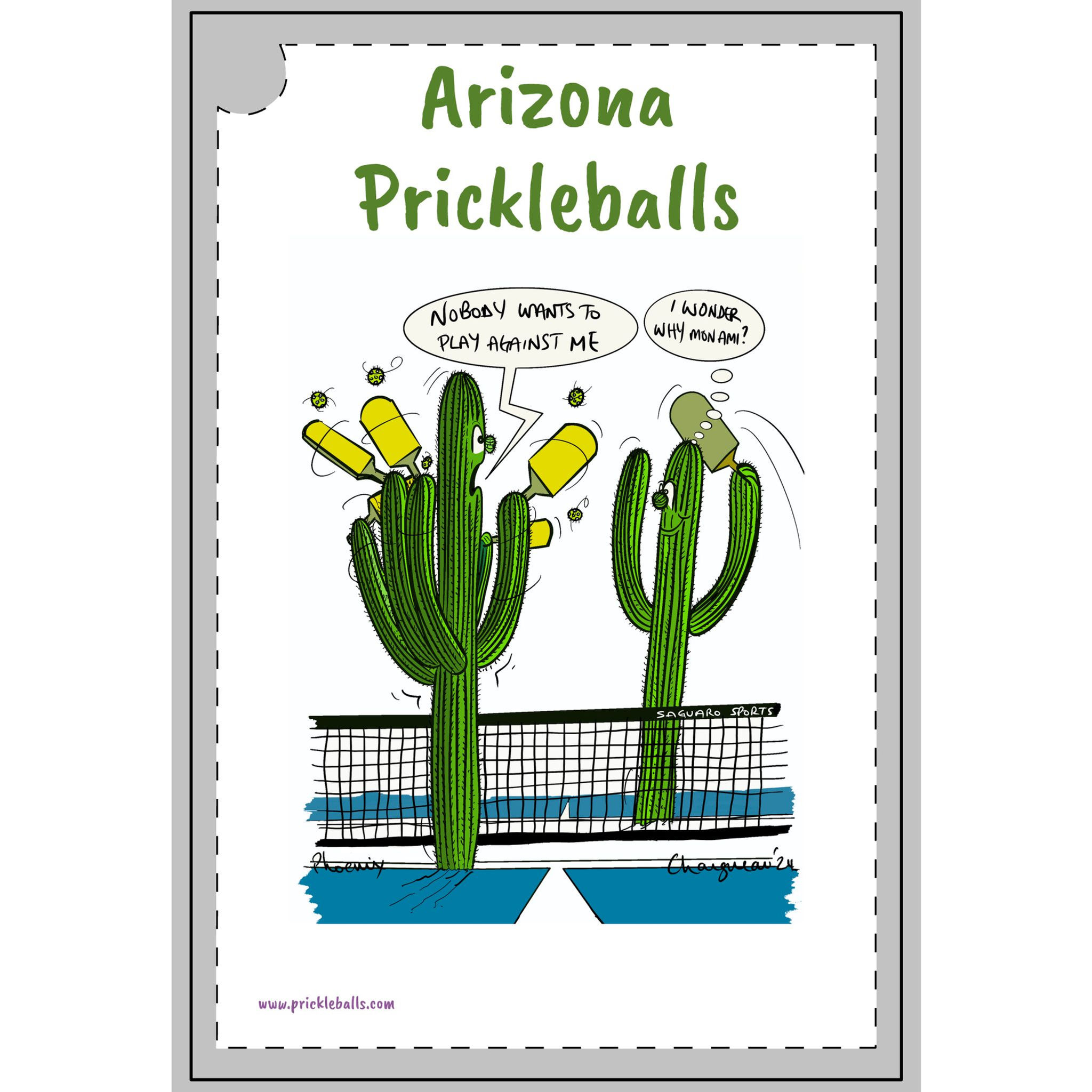 Arizona Prickleballs Golf Towels - Fun Cactus Design for Golf Lovers