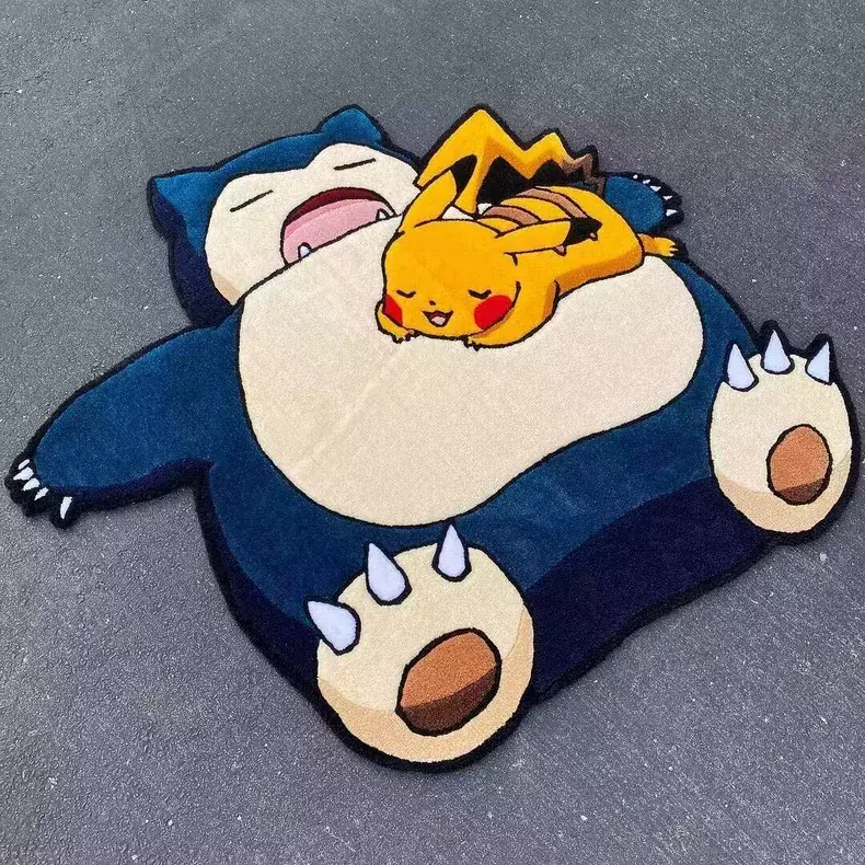 Thumbnail: tufted rug of pokemon snorlax and pikachu