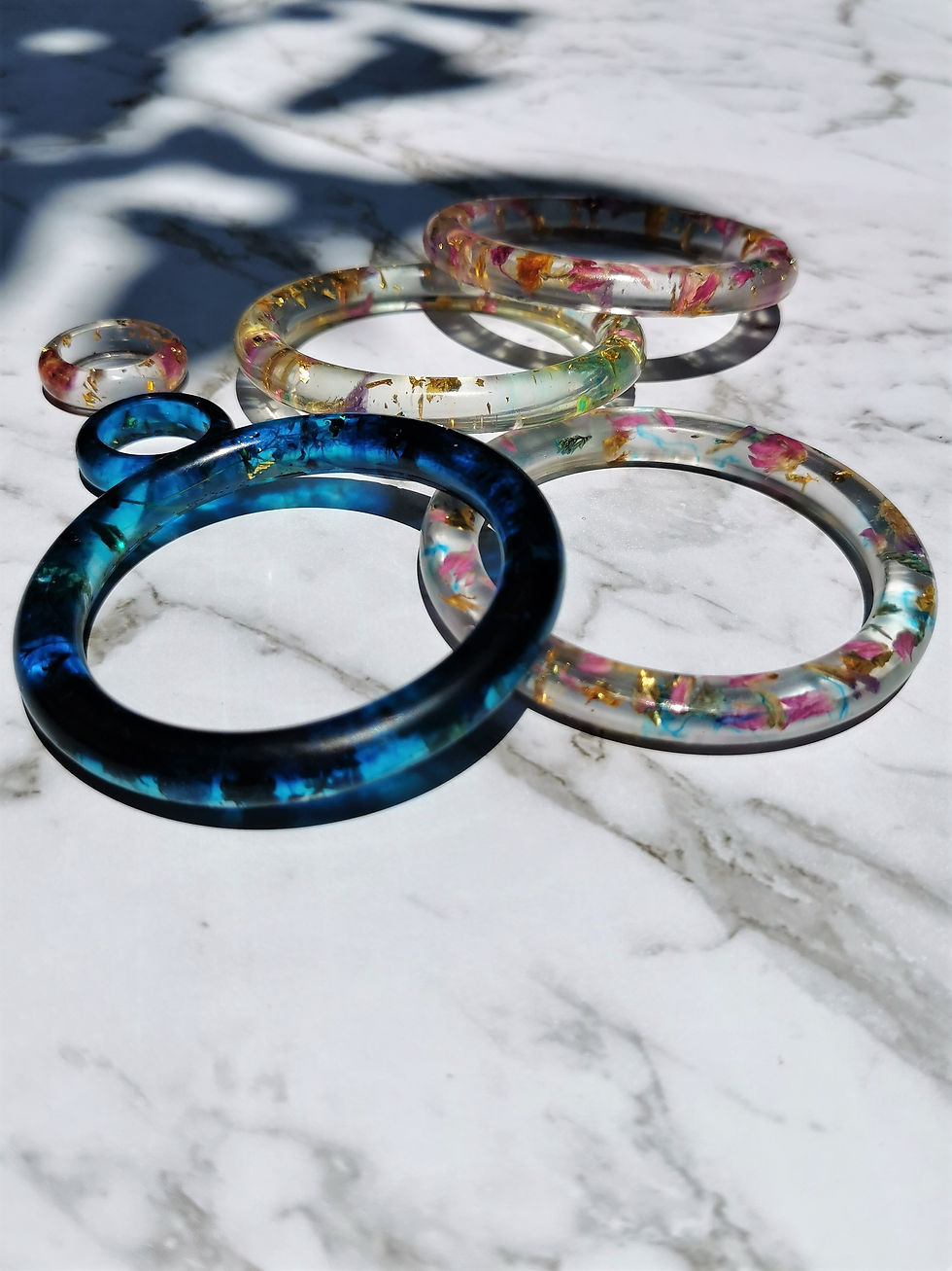 Thumbnail: flower resin jewellery