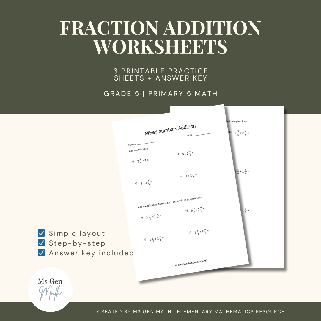 Fraction: Mixed Number Addition