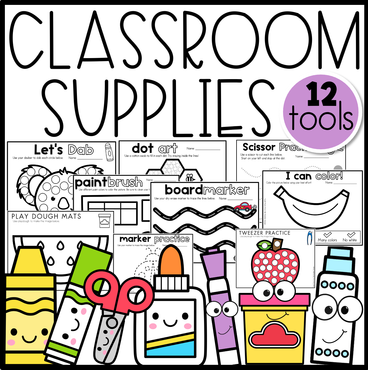 How to Use School Supplies | Preschool & 1st Grade | Back to School Activities