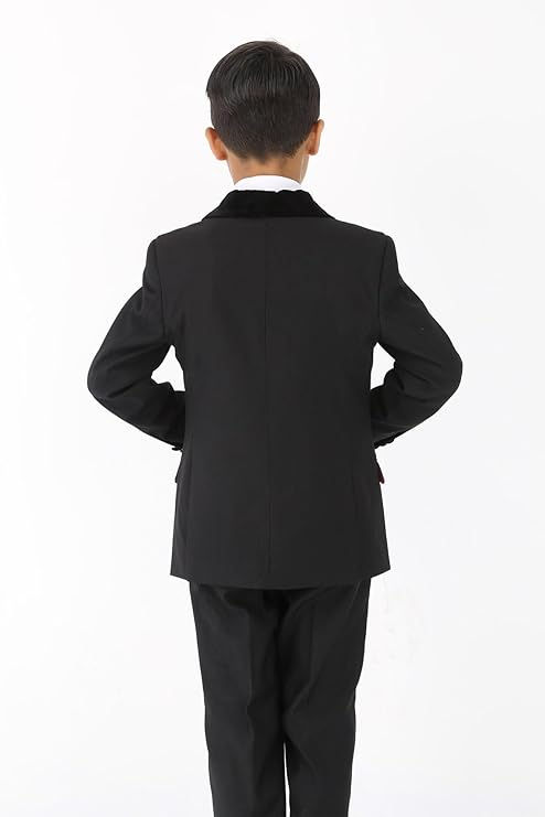 Thumbnail: Formal 3 piece suit with velvet detail