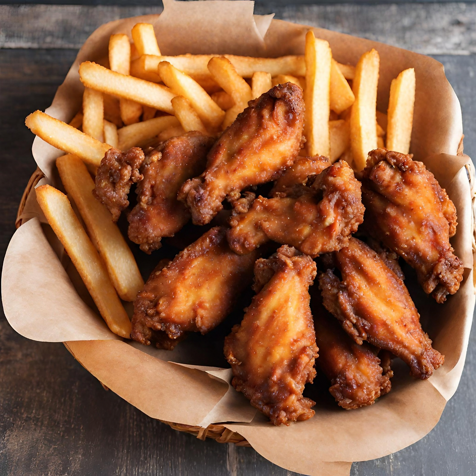 6 Wings w/Fries image