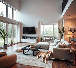 big living room with a dog laying on corner sofa .jpg