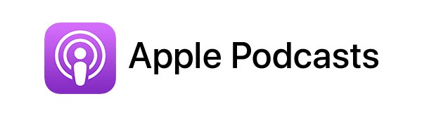 Apple Podcasts icon on black background