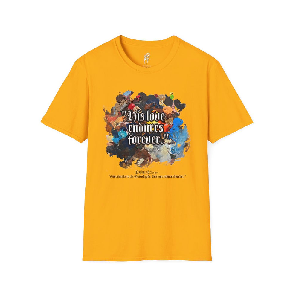 Thumbnail: Psalm 136 and 2 Love Scripture Series EXT Softstyle Tee