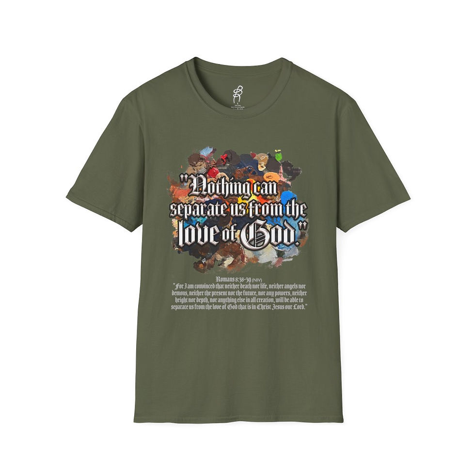 Thumbnail: Romans 8 and 38 to 39 Love Scripture Series EXT Softstyle Tee