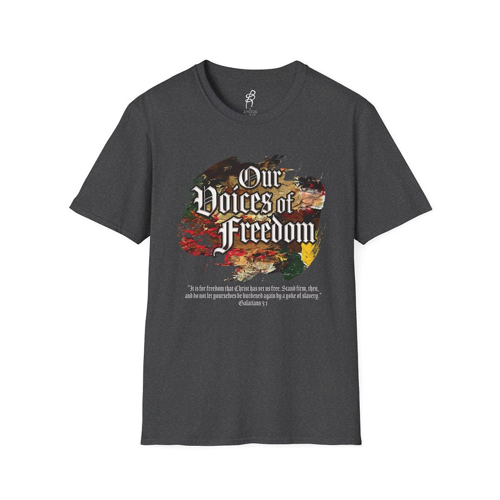 Thumbnail: Galatians 5 and 1 Black History Scripture Series EXT Softstyle Tee