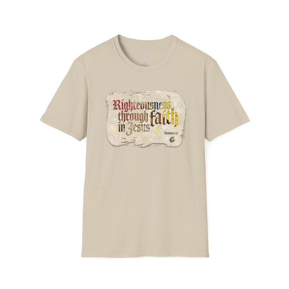 Thumbnail: Romans 3 and 22 FAITH Scripture Series EXT Softstyle Tee