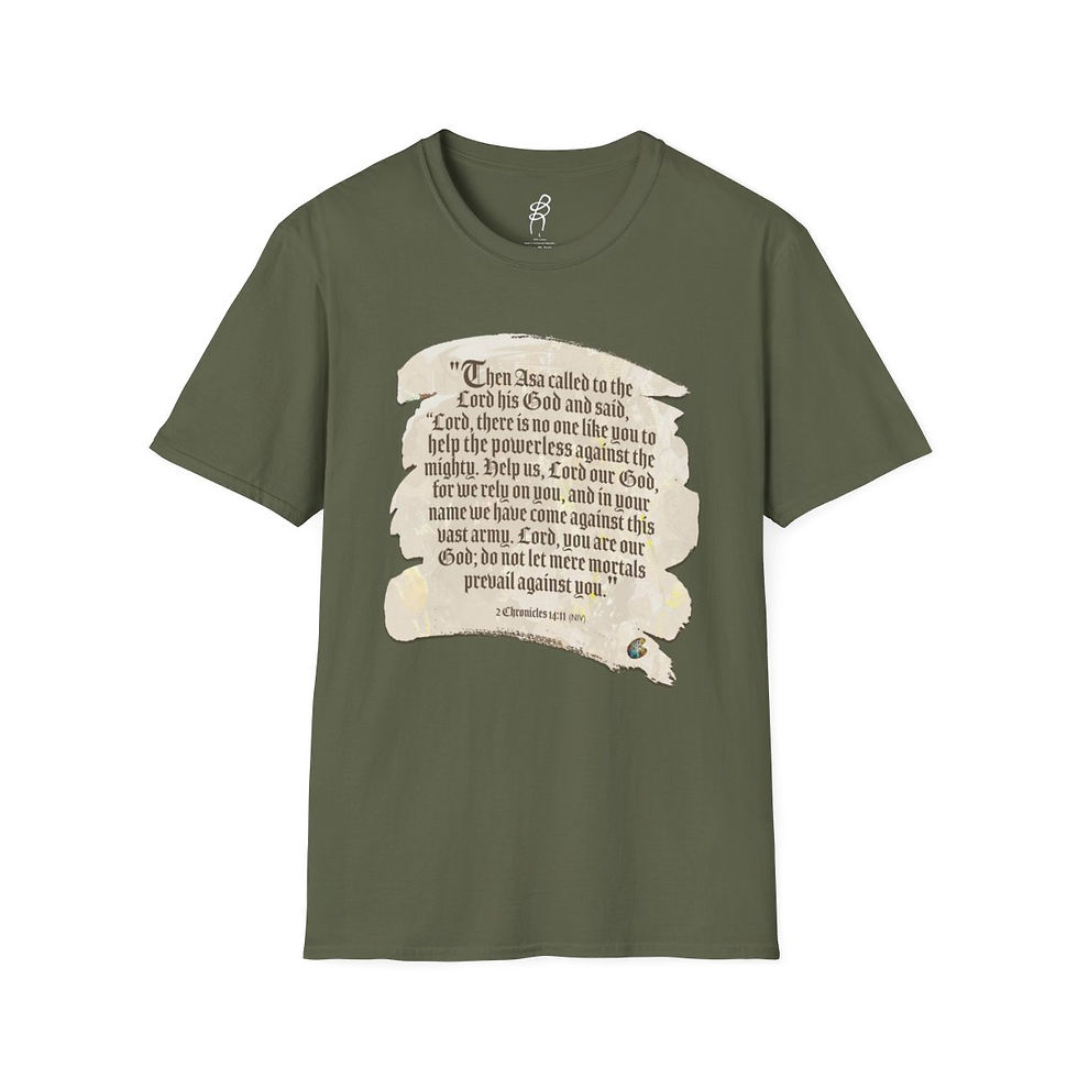 Thumbnail: 2 Chronicles 14 and 11 God Fighting Our Battles Scripture Series EXT Softstyle T