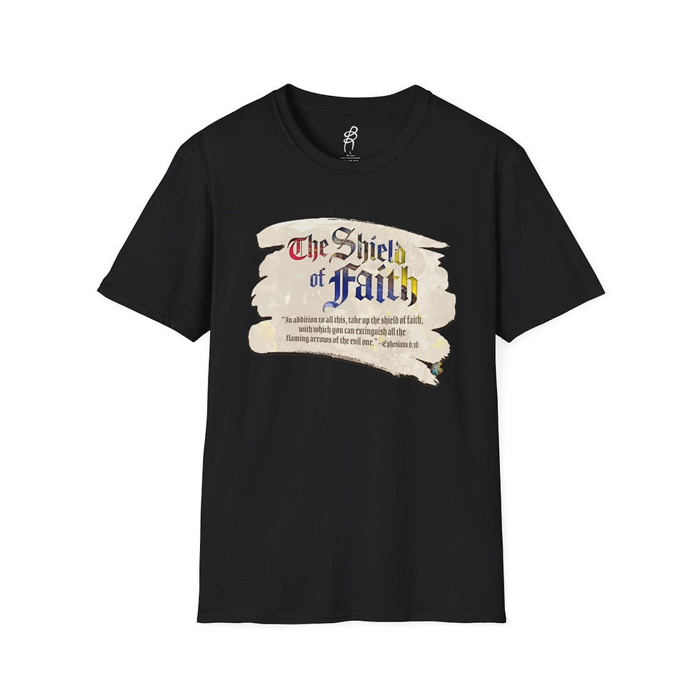 Thumbnail: Ephesians 6 and 16 FAITH2 Scripture Series EXT Softstyle Tee