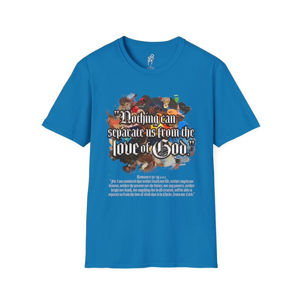 Thumbnail: Romans 8 and 38 to 39 Love Scripture Series EXT Softstyle Tee