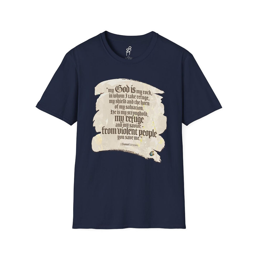 Thumbnail: 2 Samuel 22 and 3 God Fighting Our Battles Scripture Series EXT Softstyle Tee