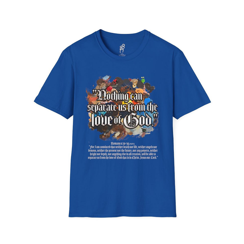 Thumbnail: Romans 8 and 38 to 39 Love Scripture Series EXT Softstyle Tee