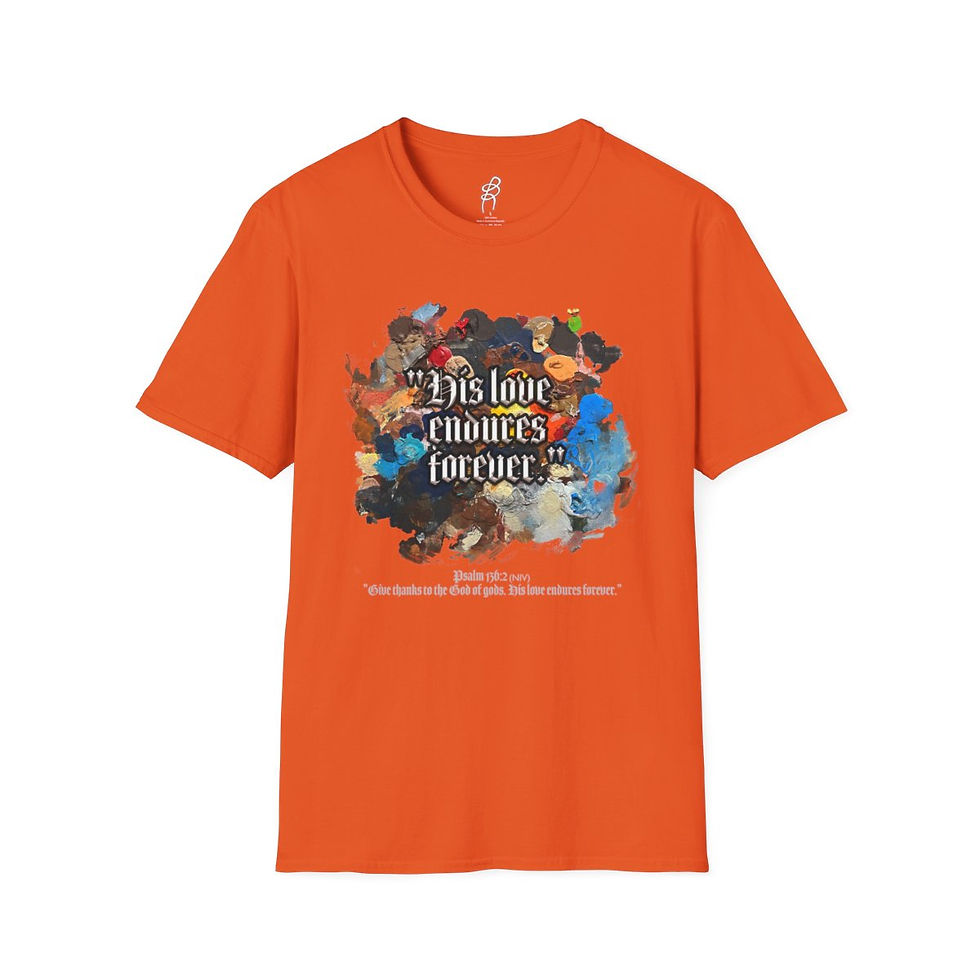 Thumbnail: Psalm 136 and 2 Love Scripture Series EXT Softstyle Tee