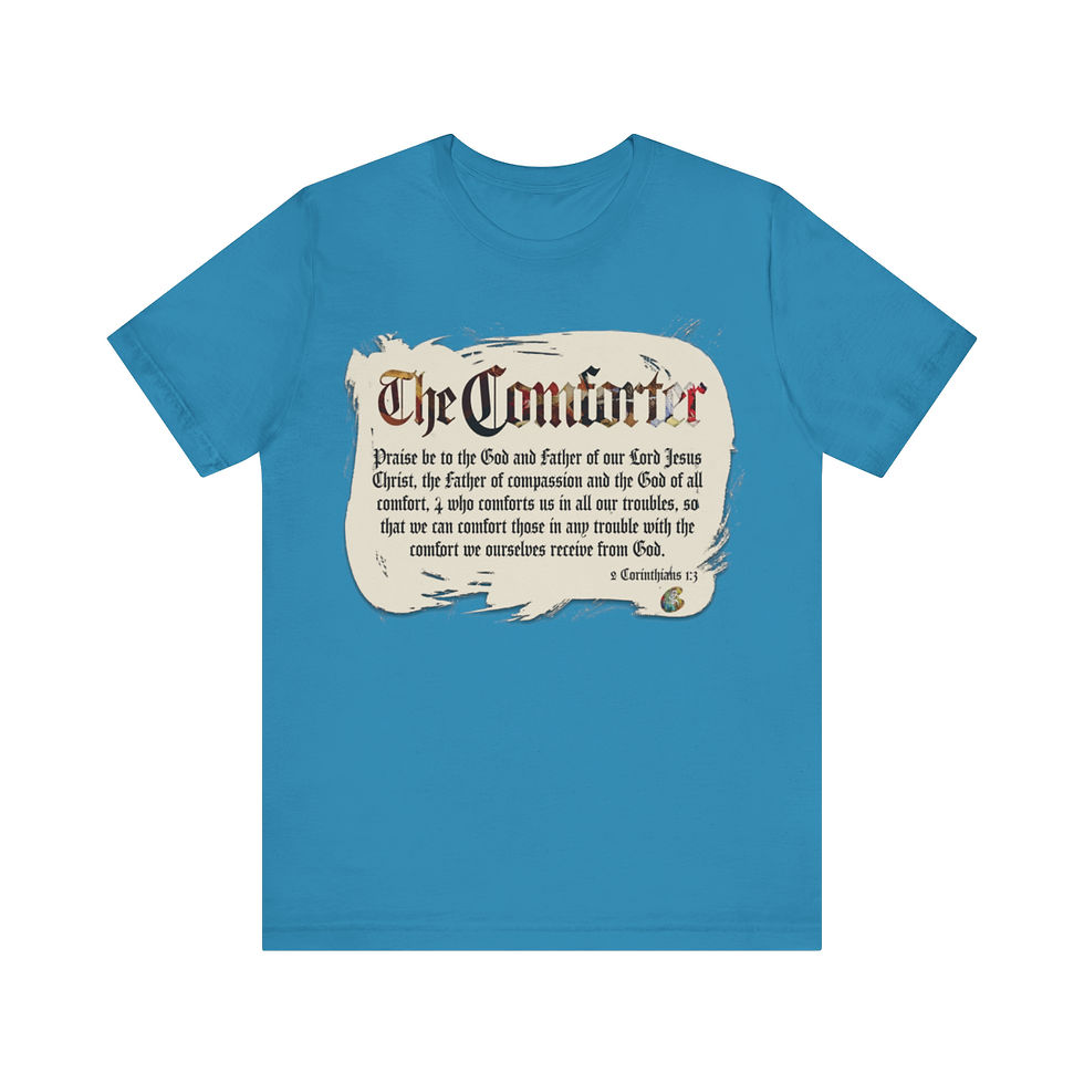 Thumbnail: The Comforter 2 Corinthians 1 and 3  SCRIPTURED SERIES EXT Unisex Short Sleeve