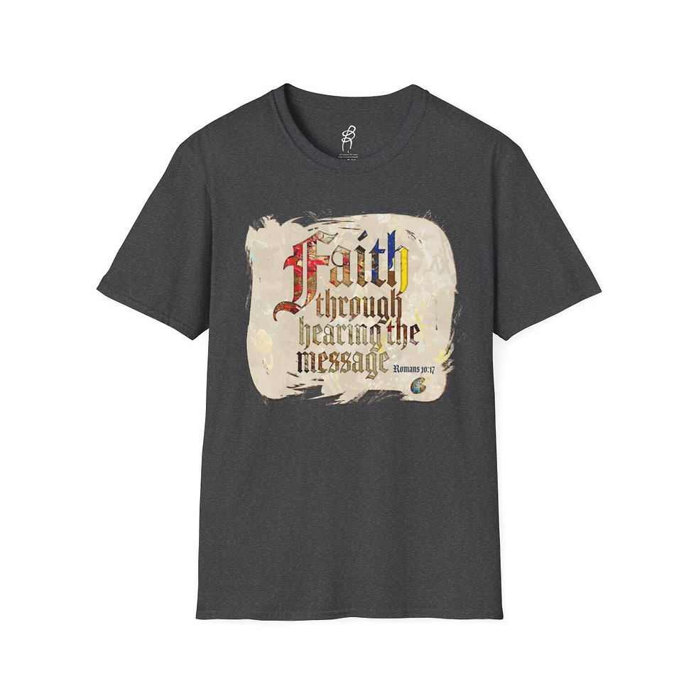 Thumbnail: Romans 10 and 17 Scripture Series EXT Softstyle Tee