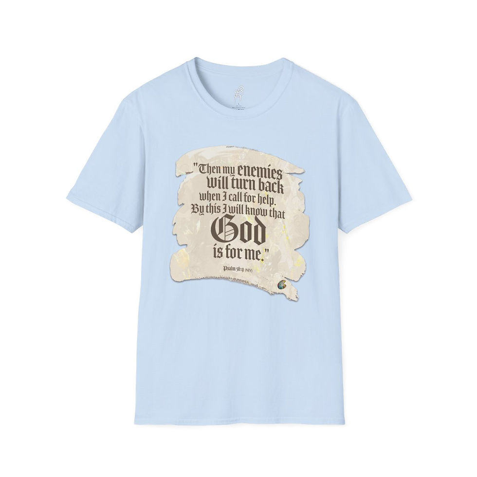 Thumbnail: Psalm 56 and 9 God Fighting Our Battles Scripture Series EXT Softstyle T