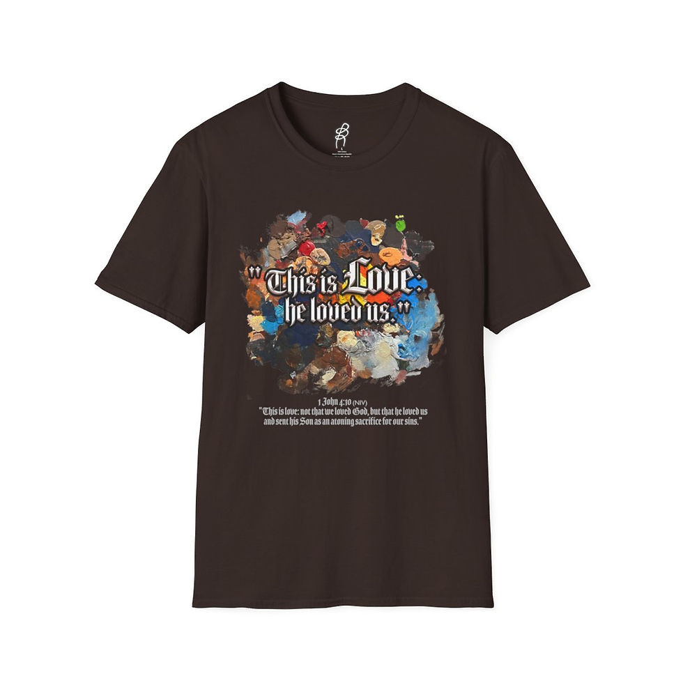 Thumbnail: 1 John 4 and 10 Love Scripture Series EXT Softstyle Tee
